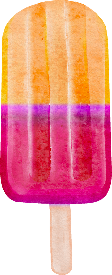 Watercolor Popsicle Fruit